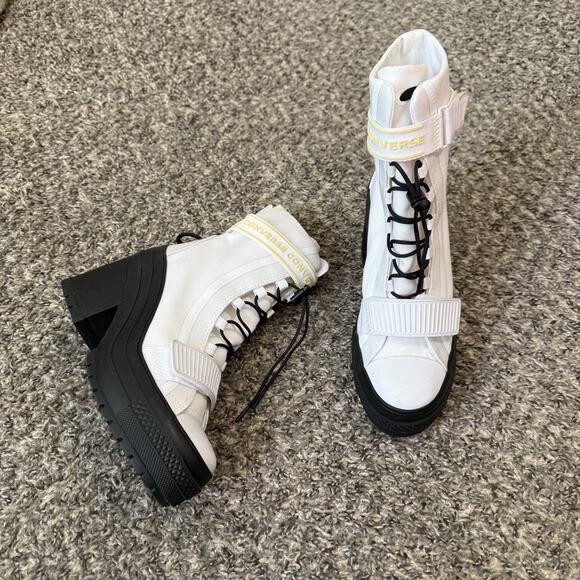 CONVERSE Chuck Taylor All Star GR 82 XX HI Size 6 White Black Platform Chunky - Picture 2 of 8